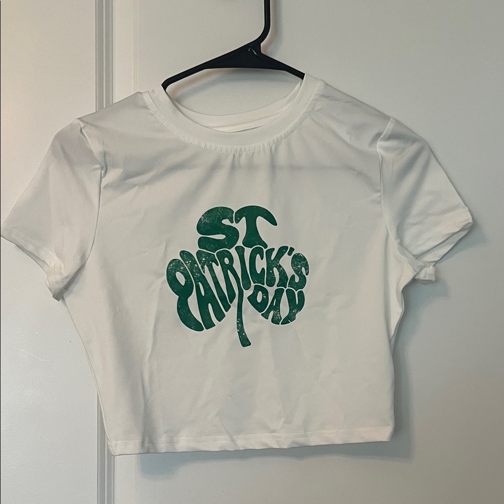 SHEIN White Top with Green Accent